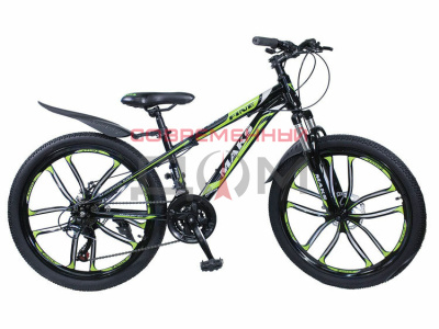Велосипед MAKS FINE MD 24" MSMDLD-240, литые диски, 21ск, Зеленый